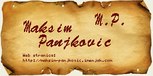 Maksim Panjković vizit kartica